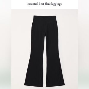 Abercrombie kids essential knit flare leggings in black, size 5/6